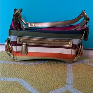 Coach Legacy Mini Striped Hobo Bag